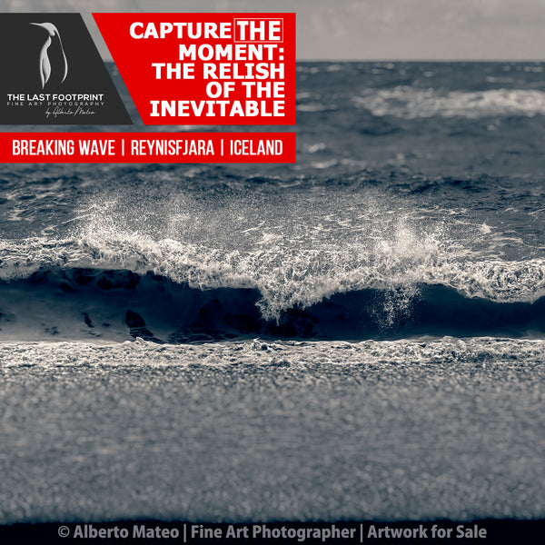 Breaking Wave Detail, Reynisfjara Beach, Iceland.