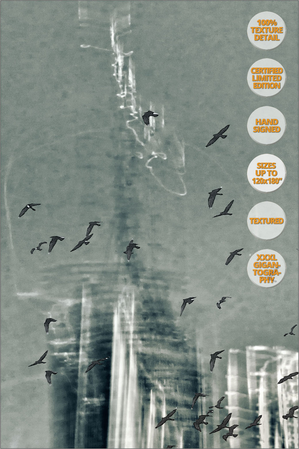 Lower Manhattan Towers, from 'Way to Freedom' Series. | 100% Magnification Detail View of the Print.