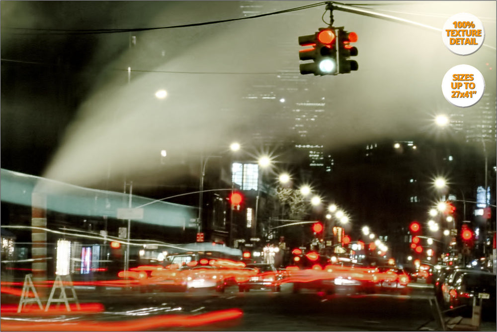 Greenwich Village by night. | 100% Magnification Detail View.
