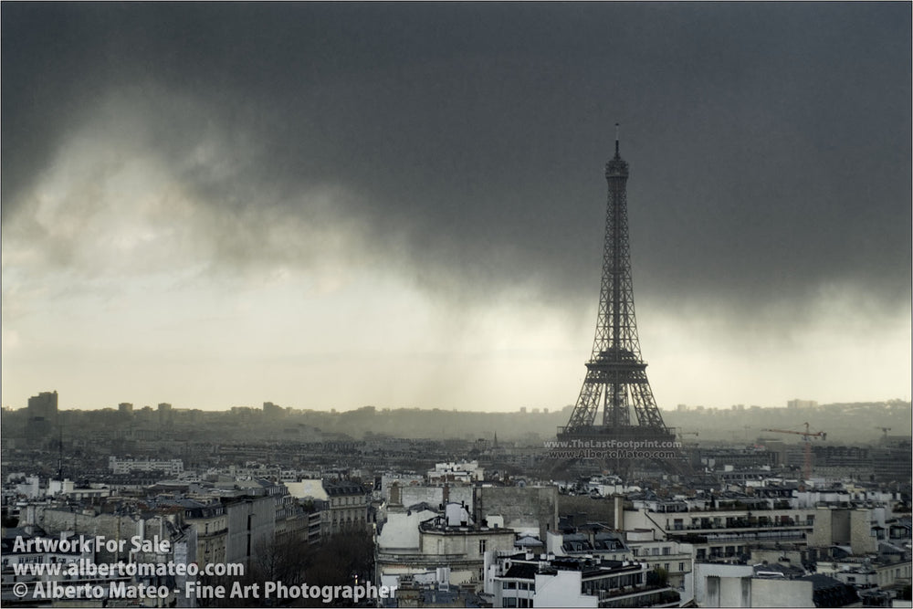 Storm over the Eiffel Tower, Paris, France. | Unlimited Edition Print.