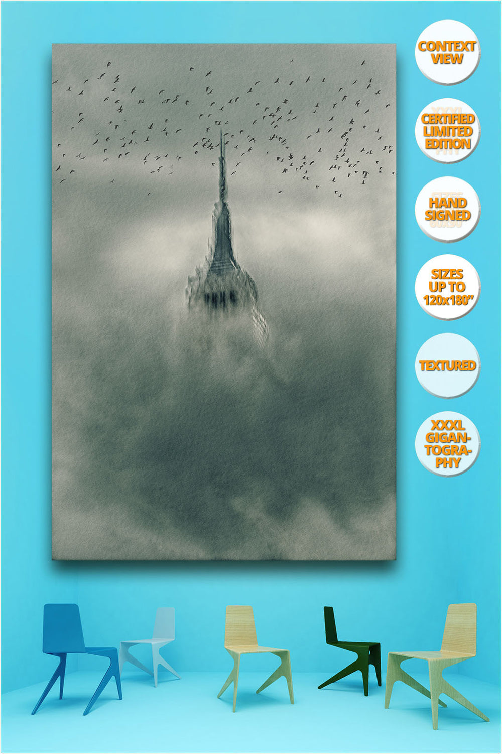 Empire State, 'Way to Freedom' Series. | Limited Edition Print. | Meeting room view.