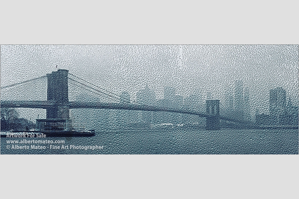 Brooklyn Bridge under the Rain, New York. | By Alberto Mateo, Fine Art Photographer.
