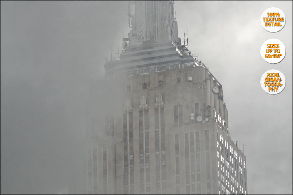 Steam under the Empire State, New York, USA. | View of the Print at 100% magnification detail.