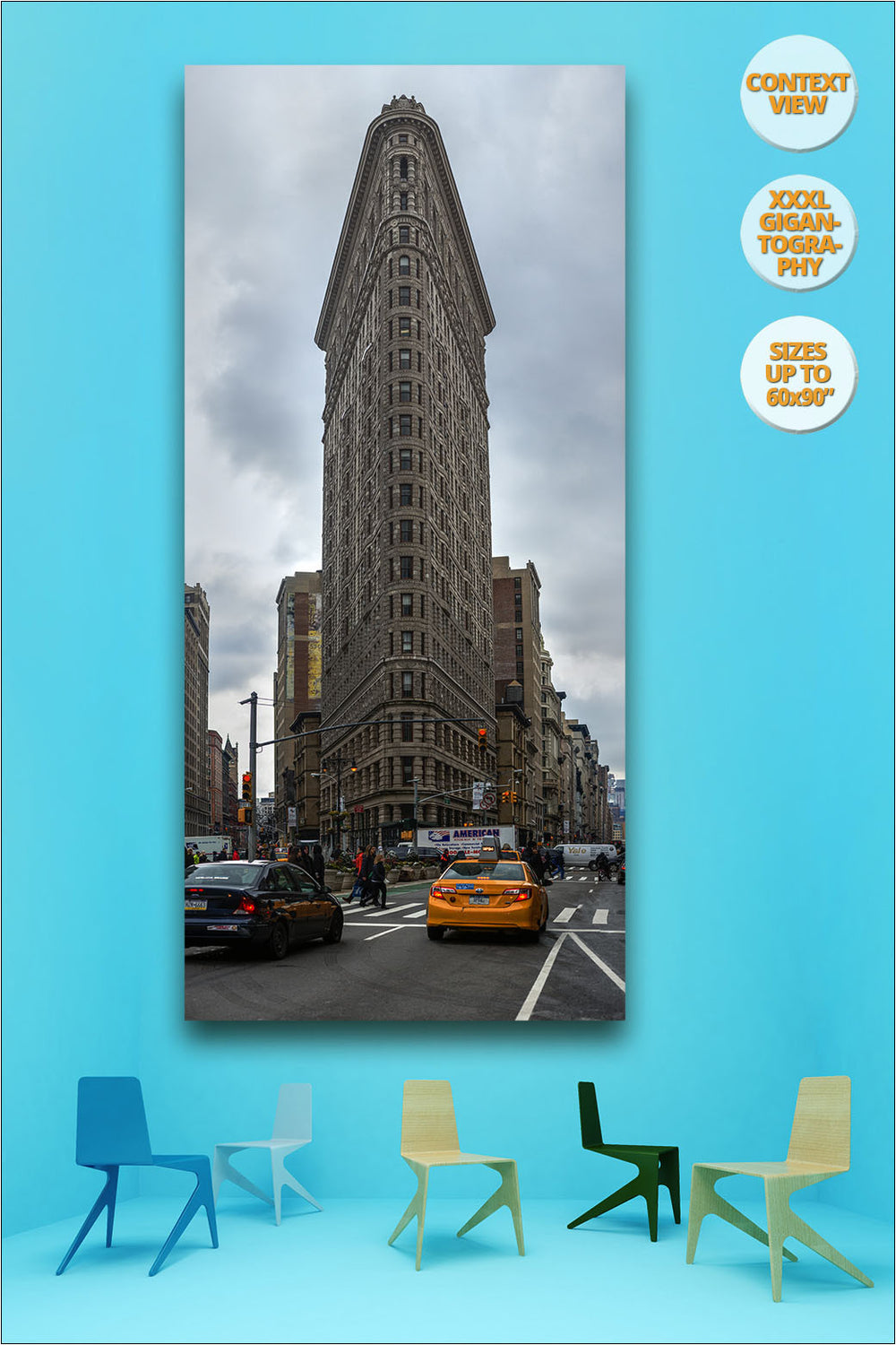 Flat Iron Building, Manhattan, New York. | Giant Print hanged in meeting room.
