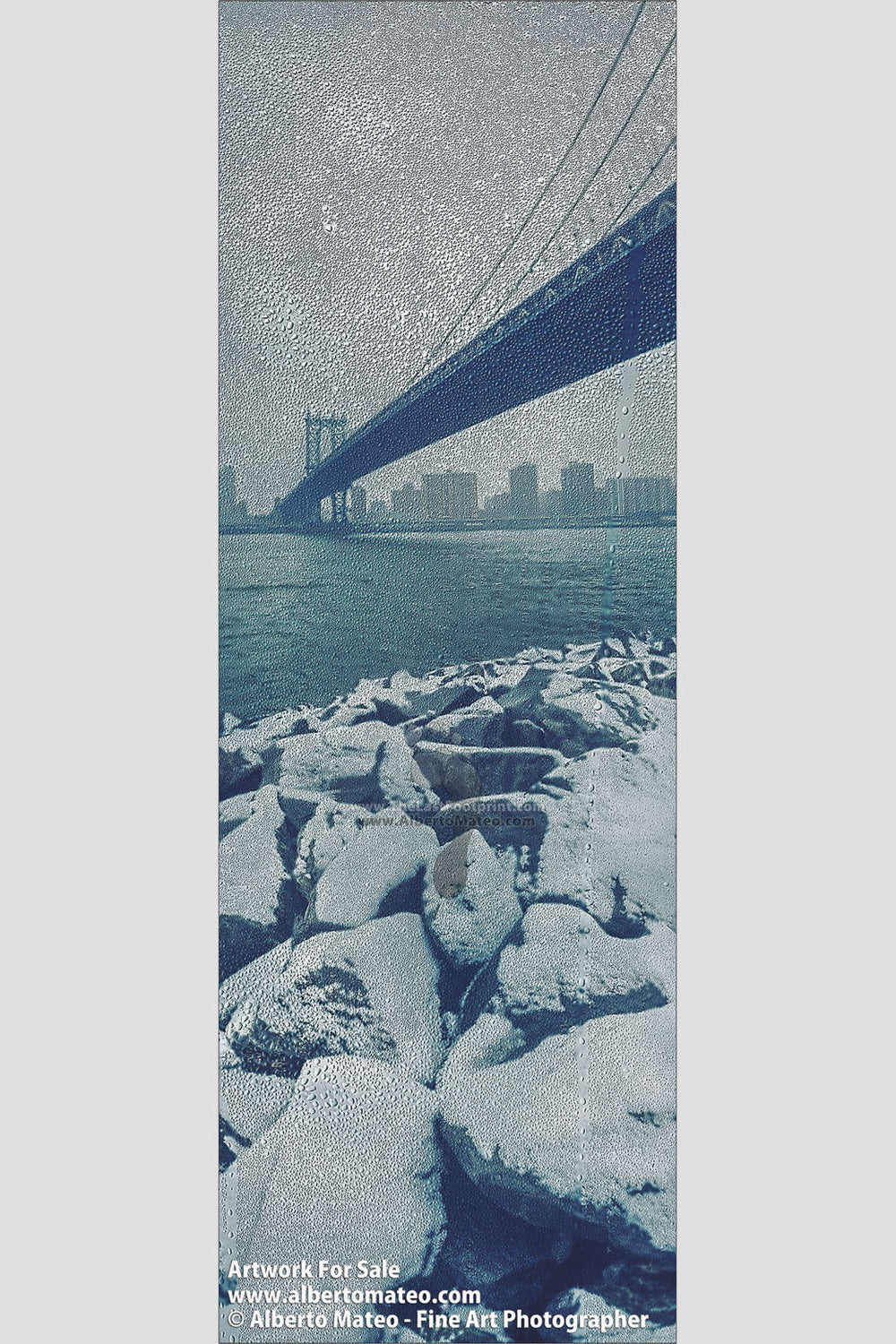 Manhattan Bridge in Blizzard, New York. | Limited Edition Print.
