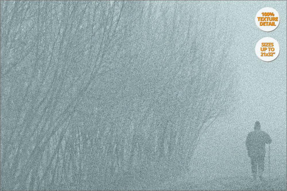 Fog in crop fields, Brugine, Padua. | 100% Magnification Grain Detail.