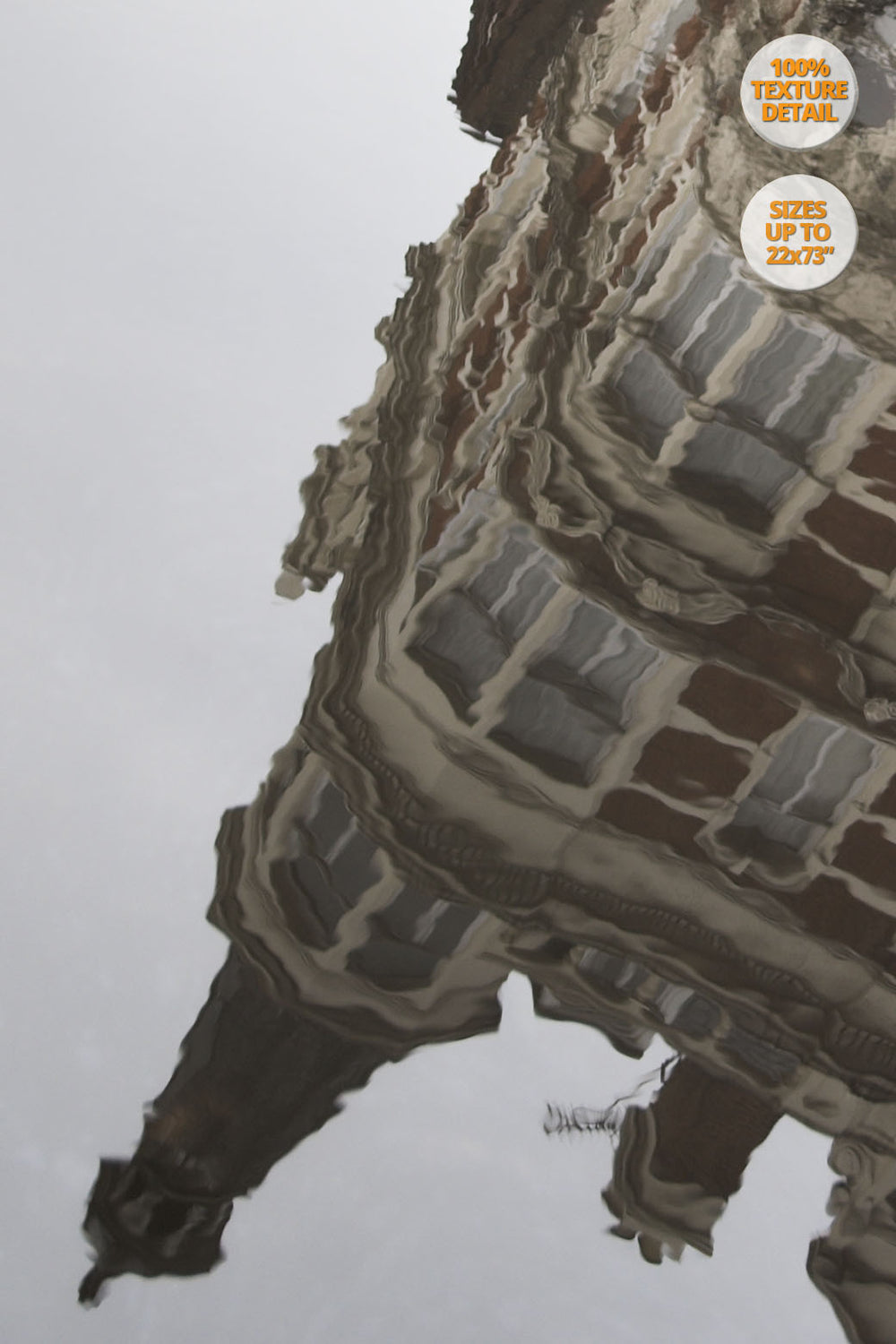 Reflections in Covent Garden, London, UK. | 100% Magnification Detail View of the Print.