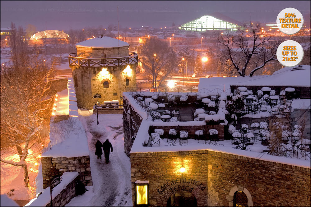 Kalemegdan Citadel at dusk, Belgrade. | 50% Magnification Detail.