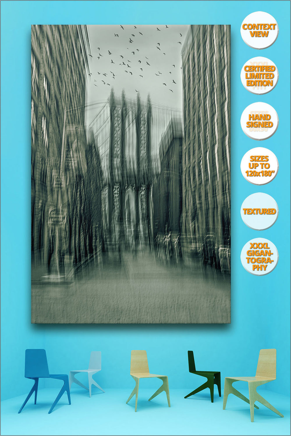 Manhattan Bridge, 'Way to Freedom' Series. | Giant Print hanged in meeting Room.