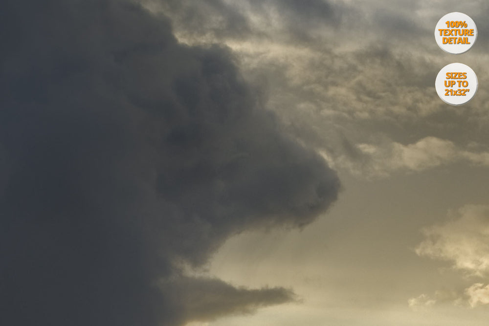 Huge storm over La Defense, Paris. | 100% Magnification Texture Detail.