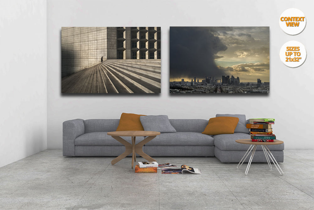Arch of the Defense, Paris, France. | View of print hanged in living room.