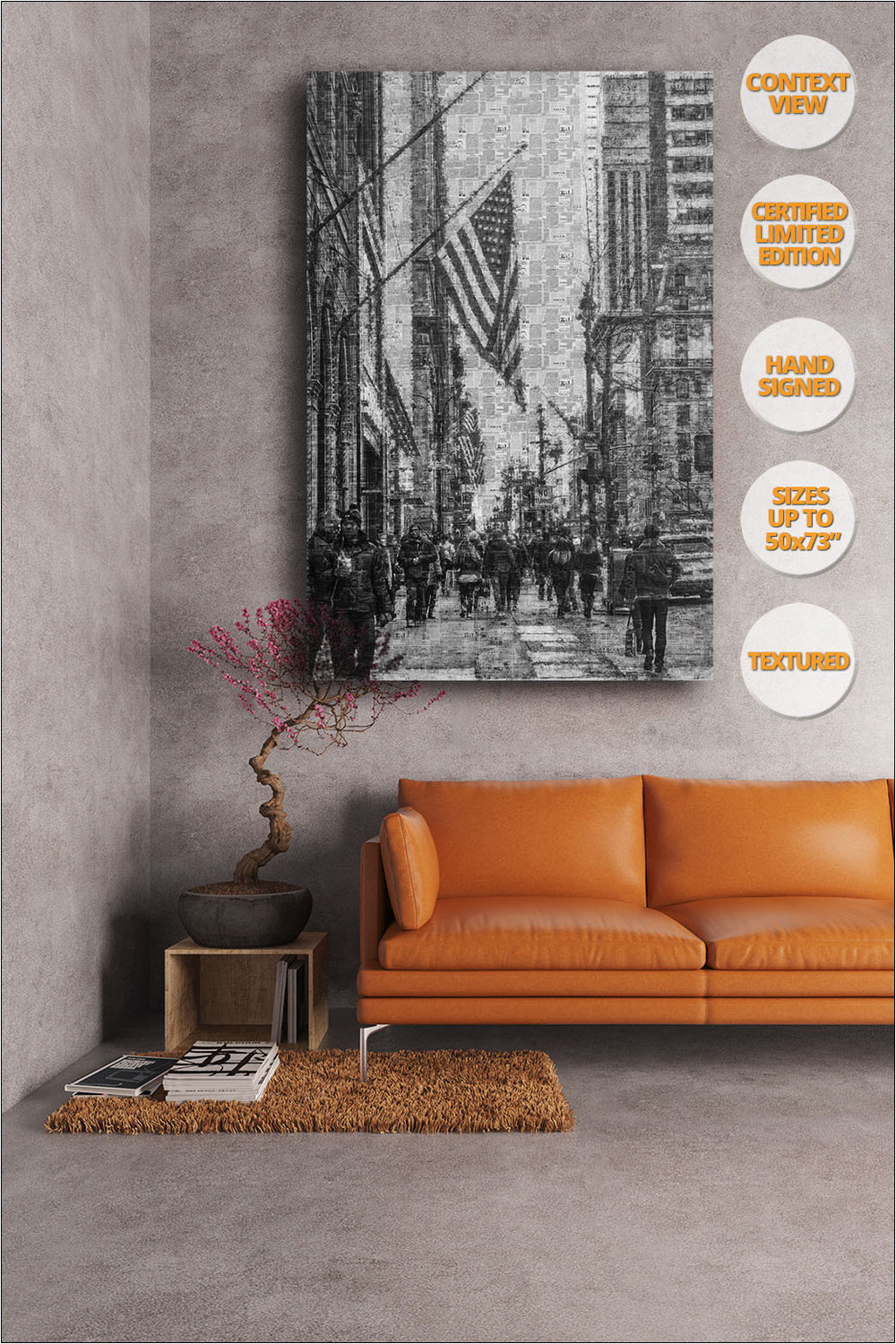 Flag in the Fifth Avenue, NYC. Already Written Series. | Living room version.