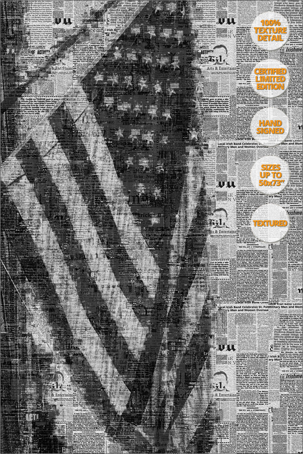 Flag in the Fifth Avenue, NYC. Already Written Series. | 100% Detail.