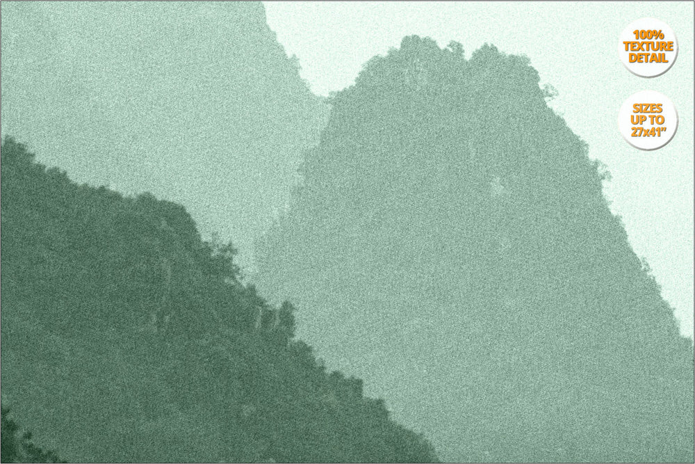 Karstic pinnacles in Ha Long Bay. | 100% Texture Print Detail.