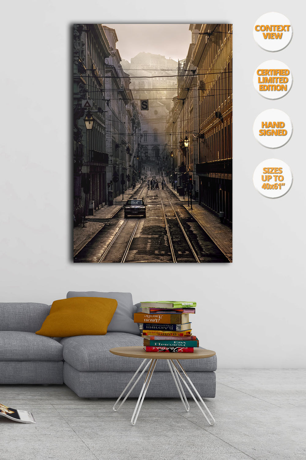Cab in La Baixa, Lisboa. | View of the Print hanged in Living Room.