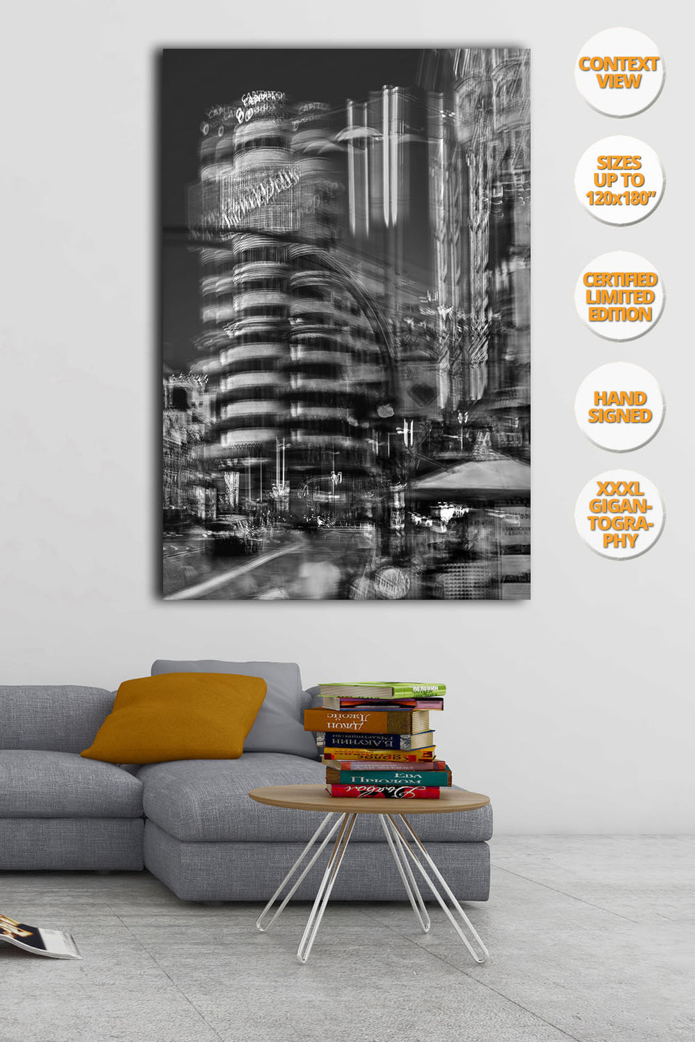 Capitol Building, Gran Via, Madrid, Spain. | Hanged on living room.