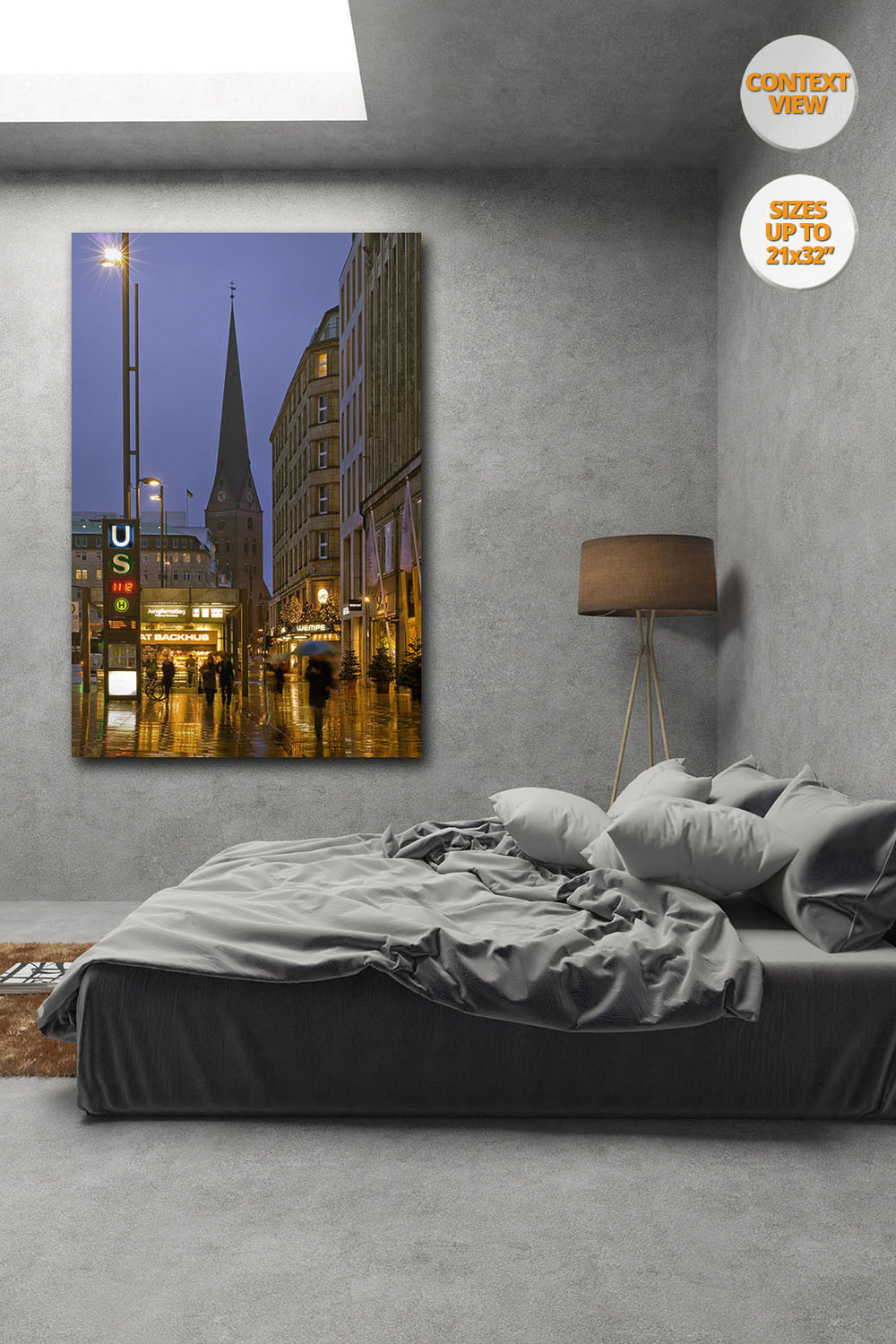 Jungfernstieg, Hamburg. | View of the Print hanged in bedroom.