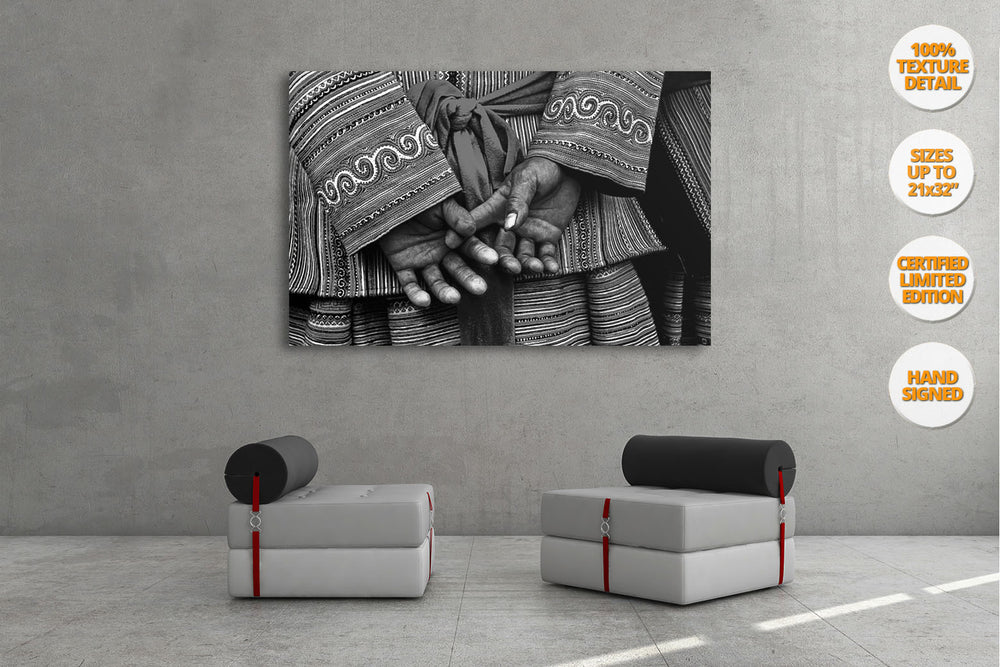Detail view of hands of a Hmong woman, Bac Ha, Vietnam. | Reading room.