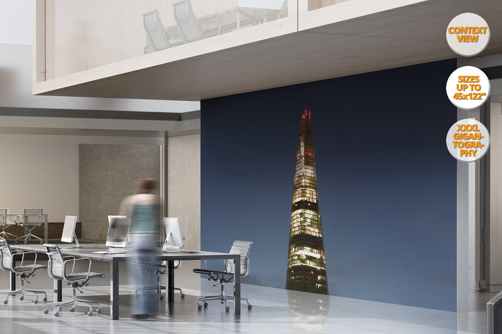 Top of The Shard at dusk, London, UK. | Print hanged in office.