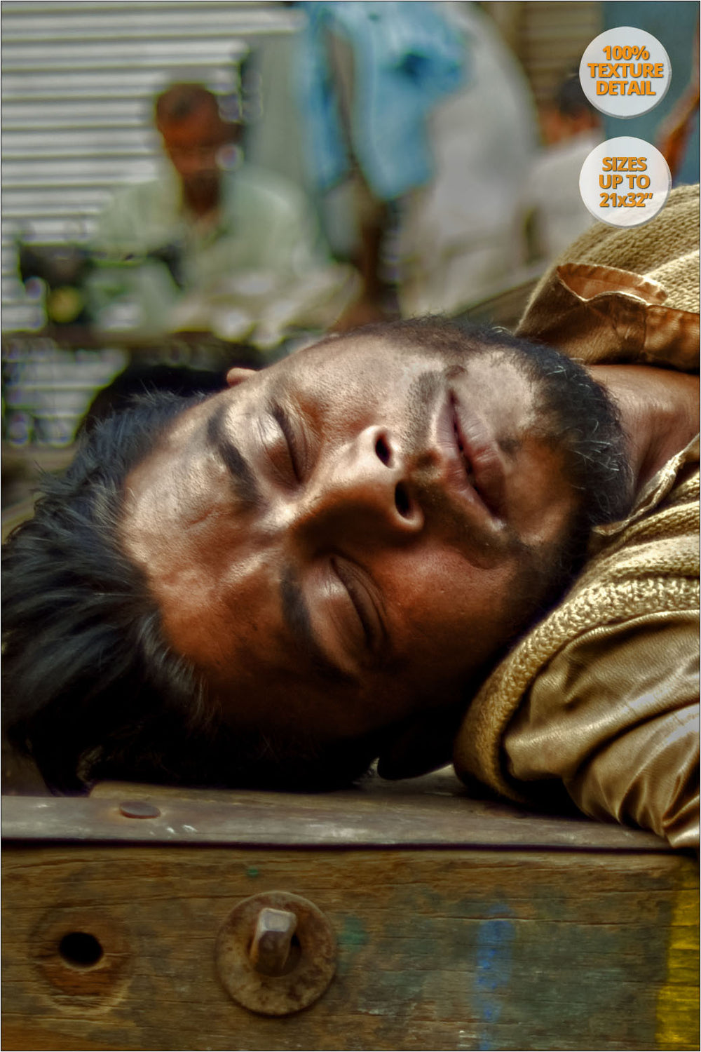 100% Detail. | Carrier taking a nap, Delhi. | Fine Art Photography.