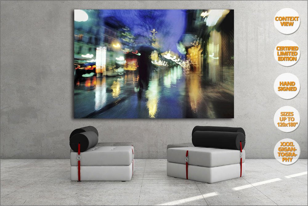 Rain in Calle Alcala, Madrid, Spain. | Limited Edition Print hanged in waiting room.