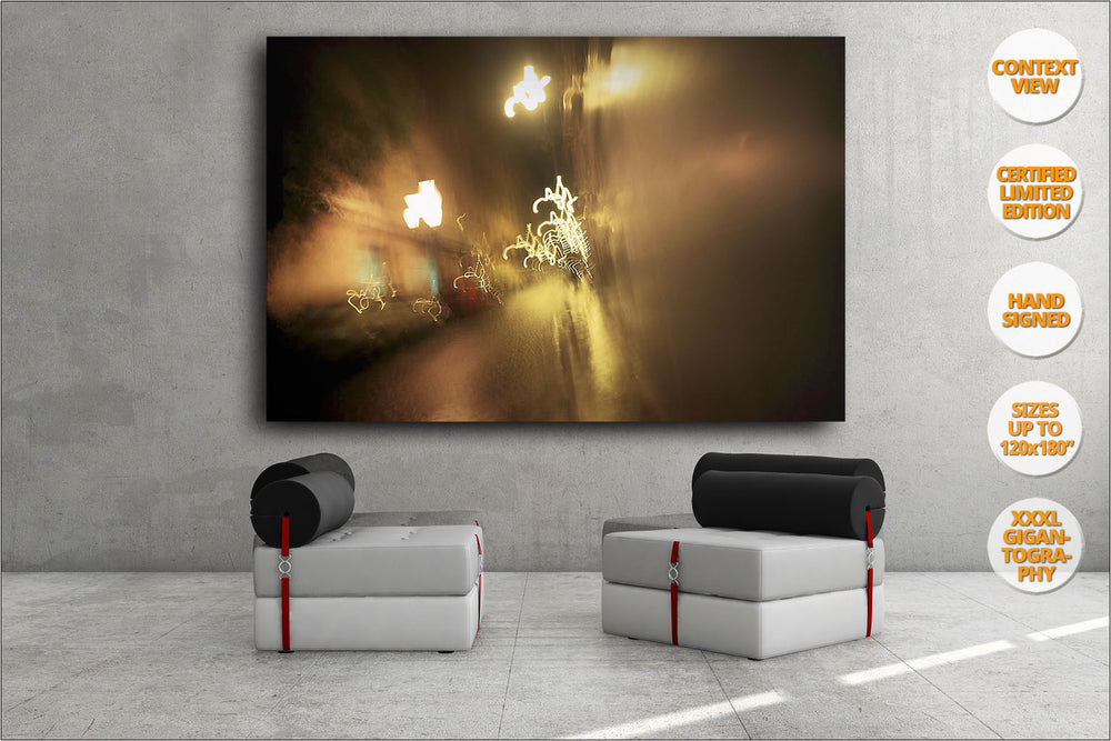 Rain, Madrid (Spain). | Giant Print hanged in living room.