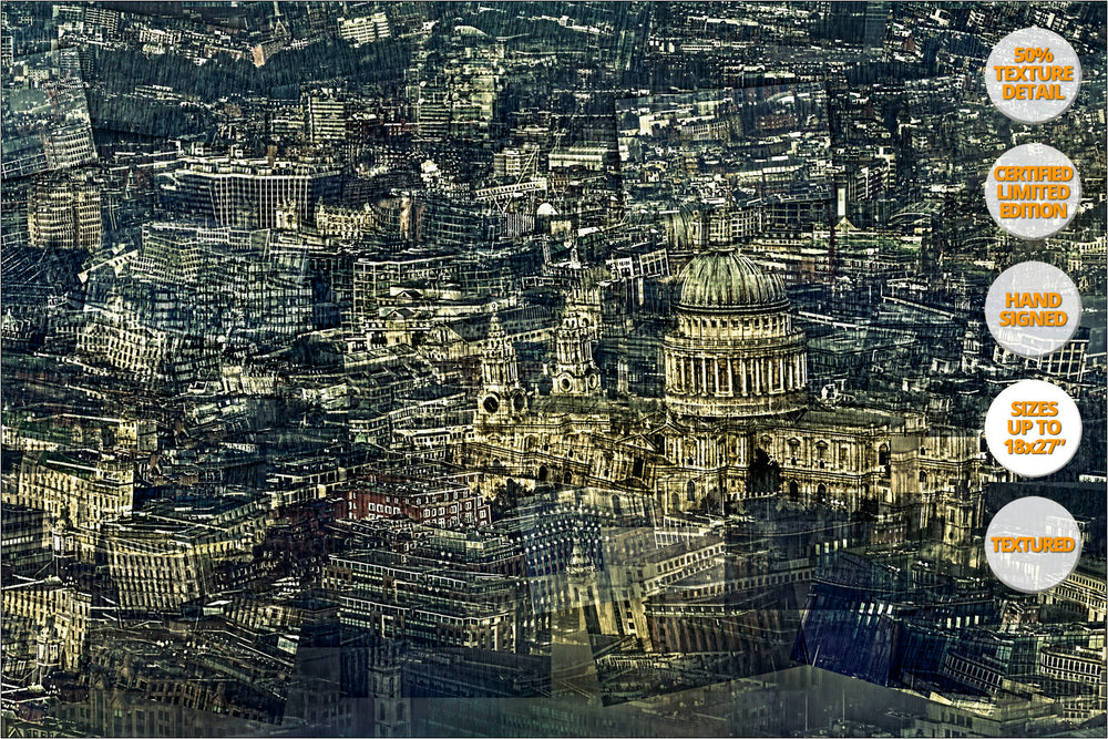 Aerial view of London, Saint Paul Cathedral, London, United Kingdom.