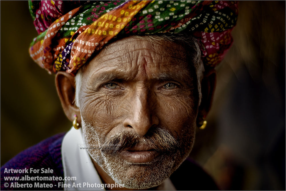 Rajastani Musician, Pushkar Camel Fair, India. | Open Edition Fine Art Print.