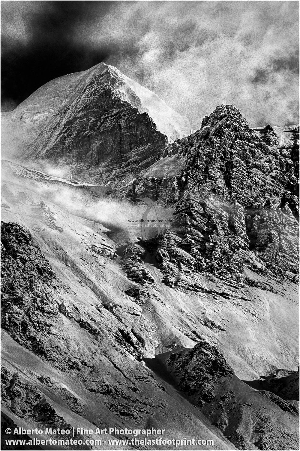 Thorung Peak from Letdar, Vertical Drama, Himalaya, Nepal.