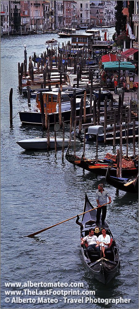 Gondola in the Gran Canal, Venice, Italy. | Original Fine Art Print.