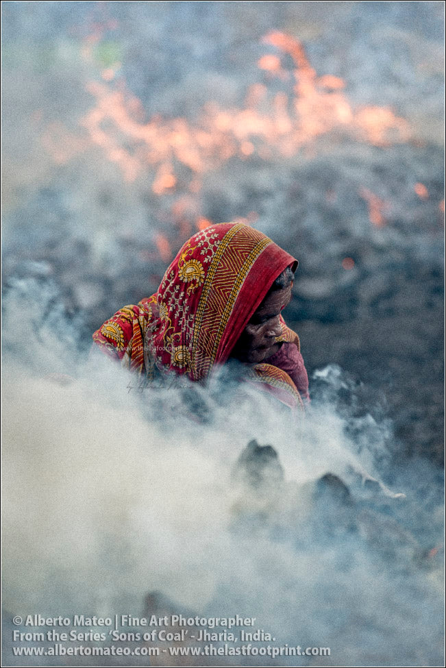 Woman in Coal Smoke (Abstract),Sons of Coal Series.