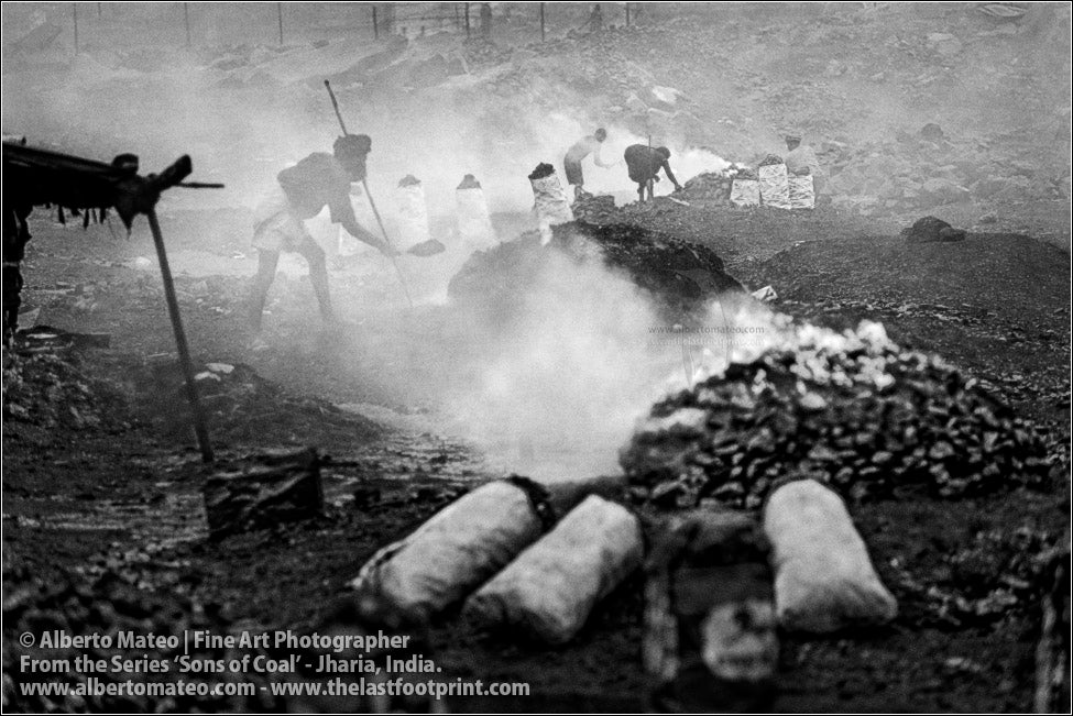 Man covering the Coal with Sand, Sons of Coal Series.
