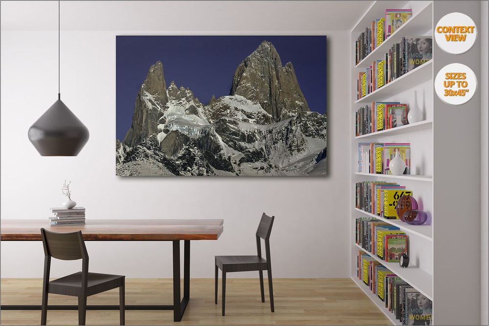 Mount Fitz and Aguja Poincenot, Patagonia. | View of the Print hanged in Living Room.