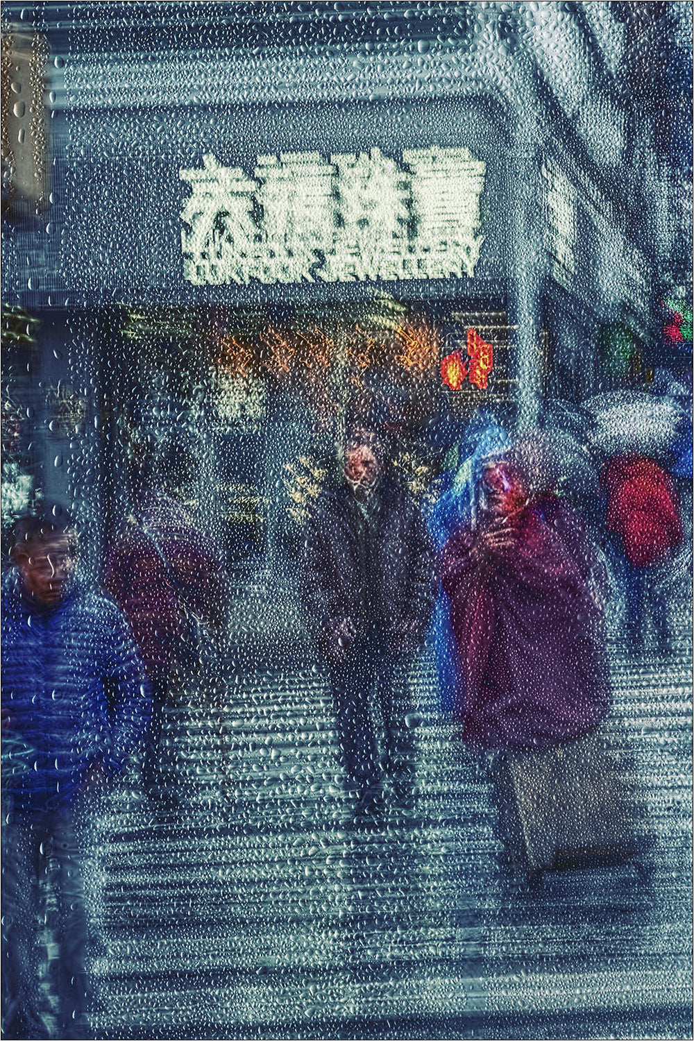 Rain in Chinatown, New York. [2/3] | New York Through the Rain Series. | Limited Edition Fine Art Print.