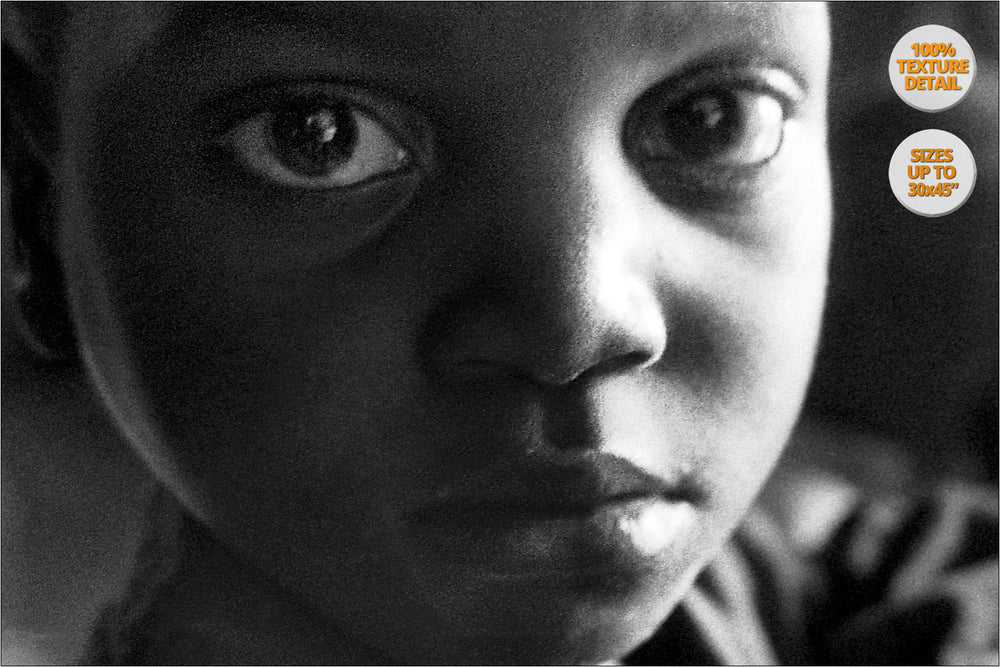 Orphans, Thondwe Nursery School, Malawi. | 100% Magnification Detail View of the Print.