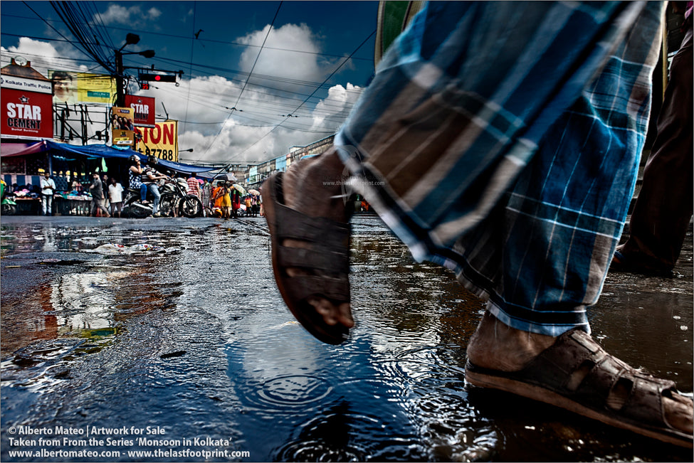 Reflection on Pond, Kolkata, Bengal, India.