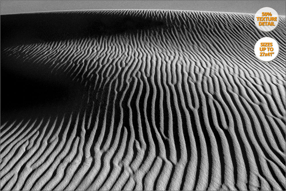 Abstract dunes pattern, Sahara Desert, Morocco. 50% Detail.