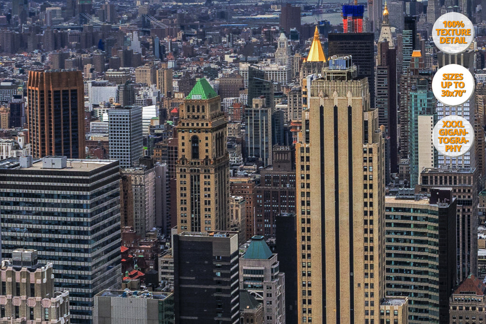 Aerial view of Manhattan, New York. | 100% Detail.