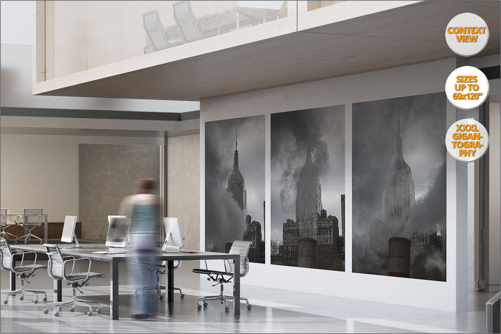 Steam under the Empire State, New York. | Series of Five Prints, hanged in office.