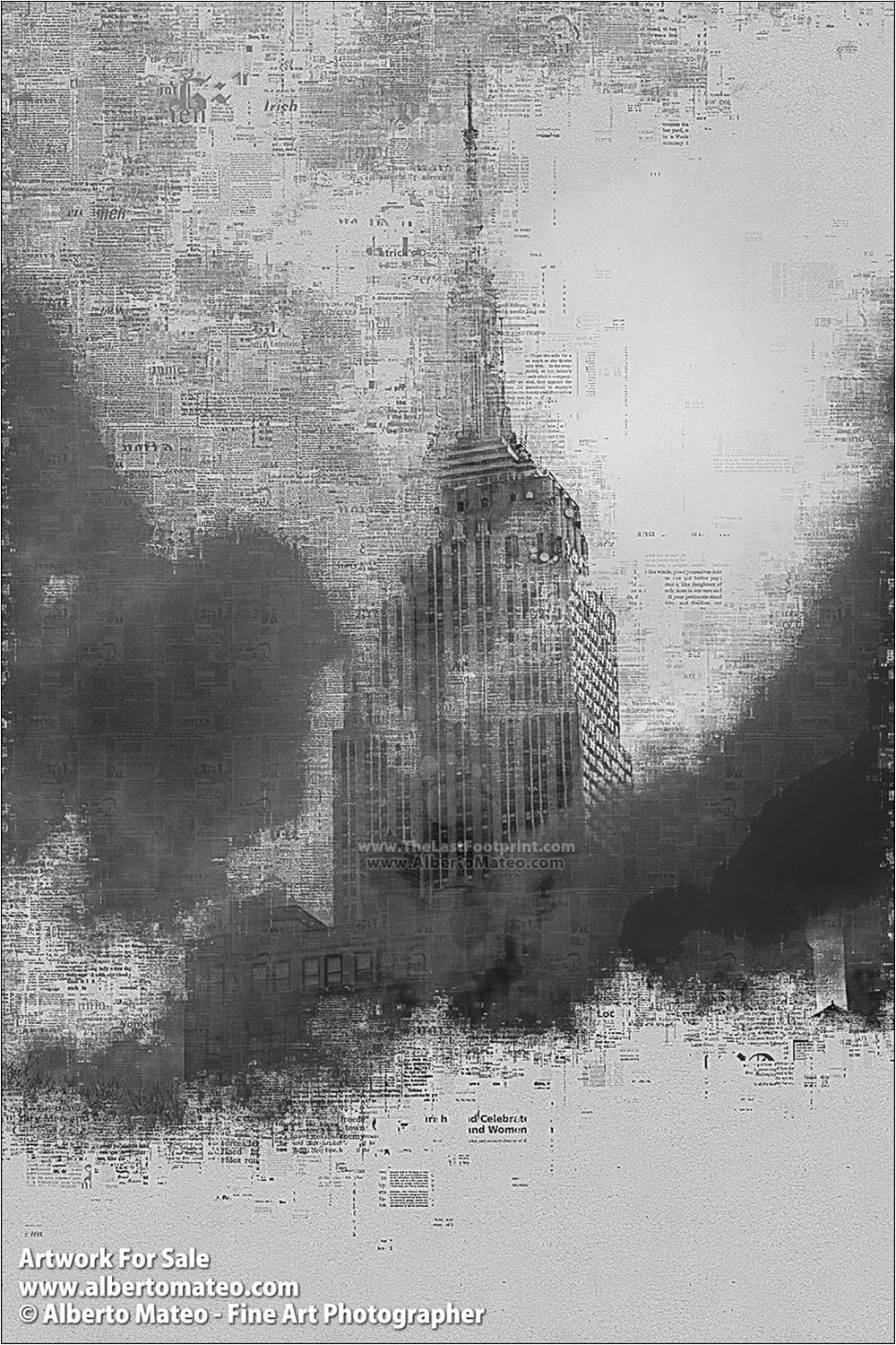 The Empire State, Manhattan, New York. | Black and White Original Fine Art Print.