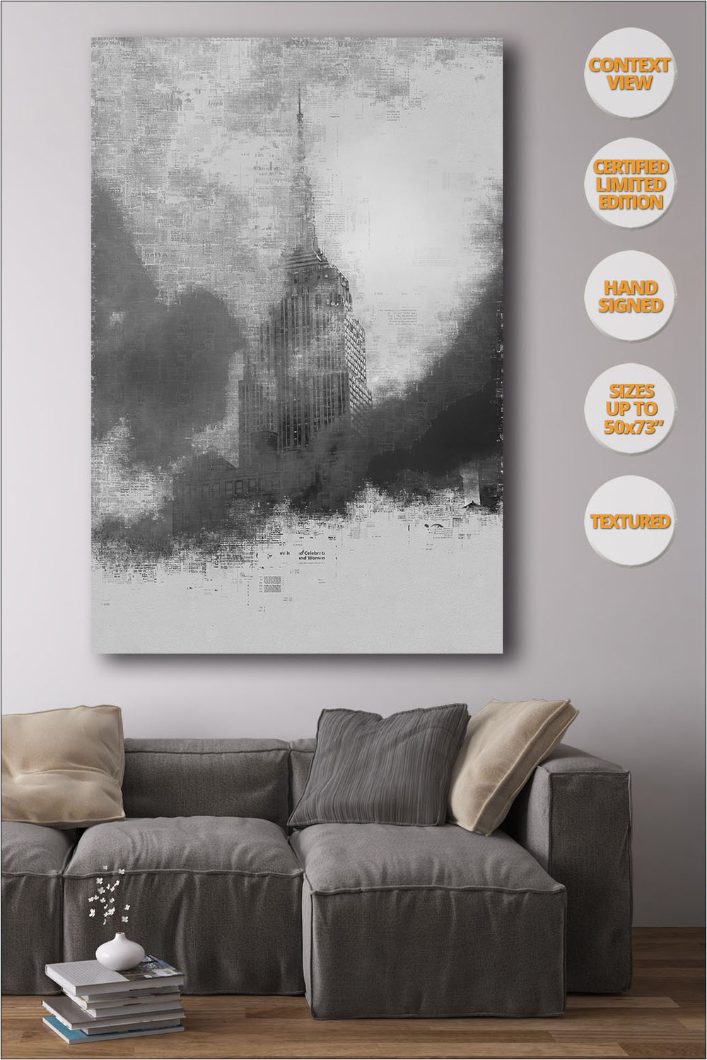 The Empire State, Manhattan, New York. | Print hanged in dining room.