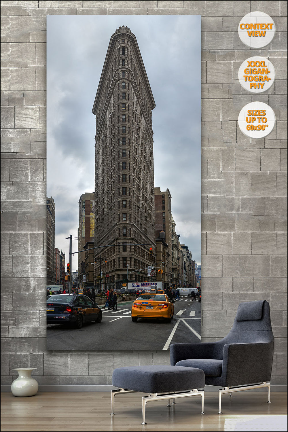 Flat Iron Building, Manhattan, NYC. | Vertical Print hanged in reading room.