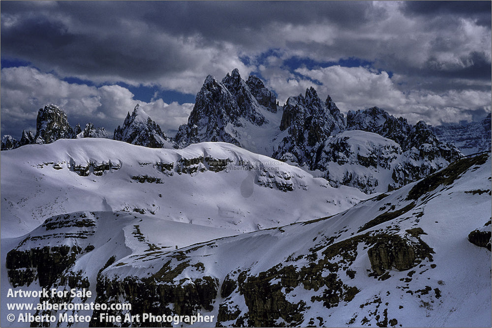 Misurina Range in Winter, Dolomiti, Italy. | Open Edition Landscape Print.