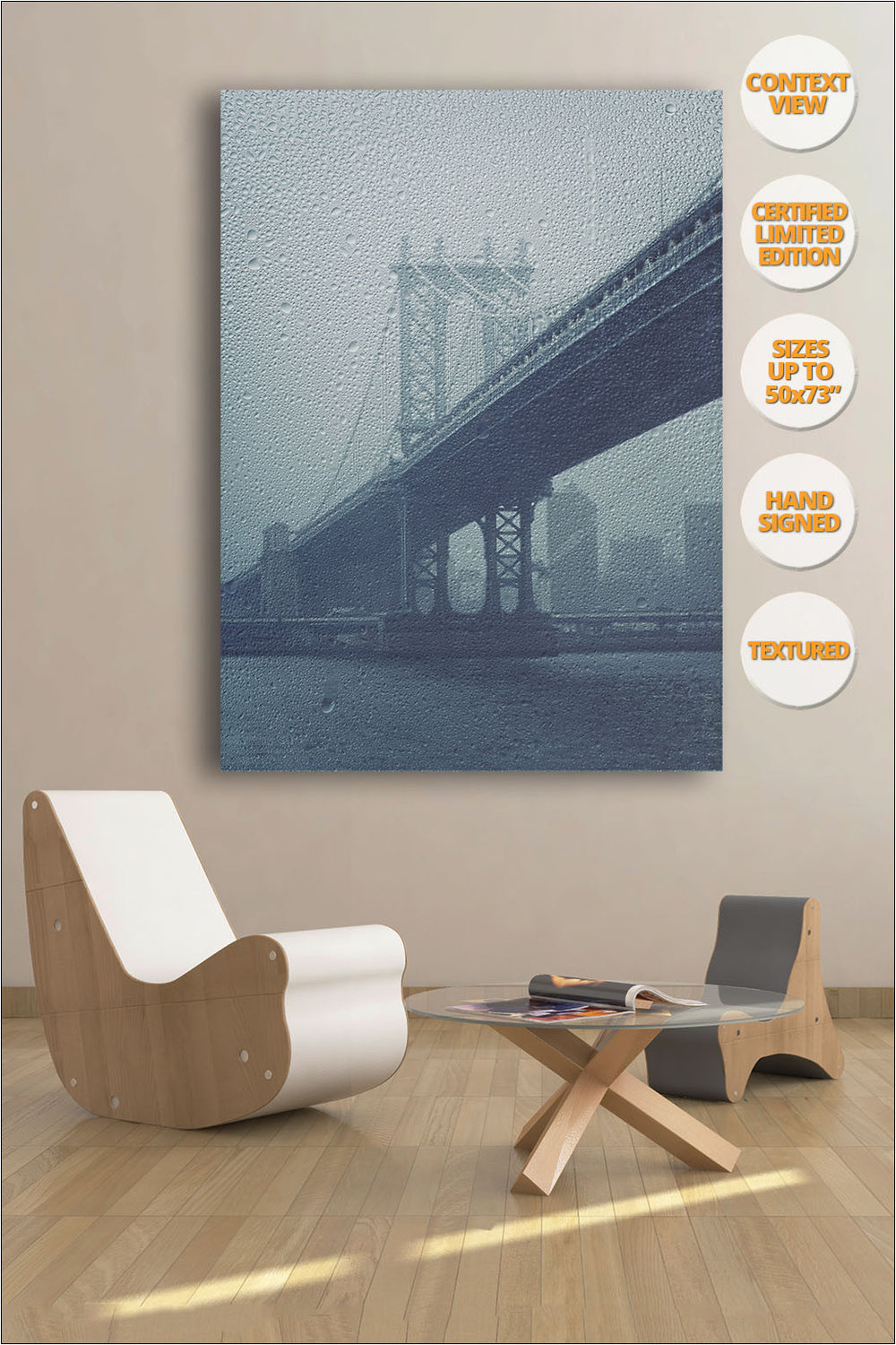Manhattan Bridge Pillar, New York. | Print hanged in waiting room.