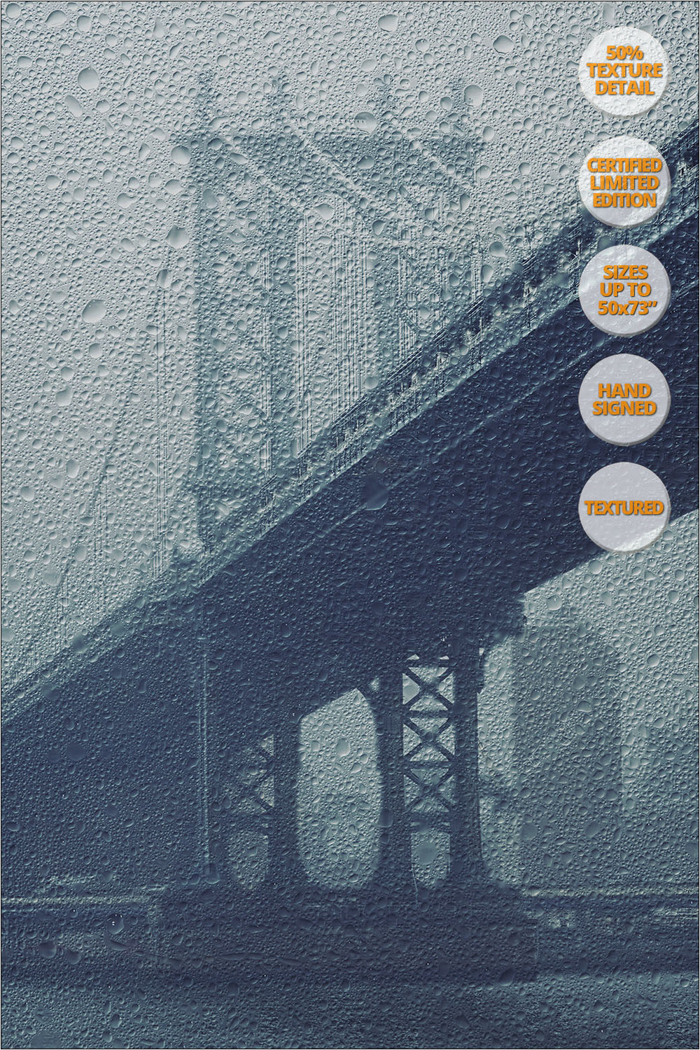 Manhattan Bridge Pillar, New York. | 50% Magnification Detail.