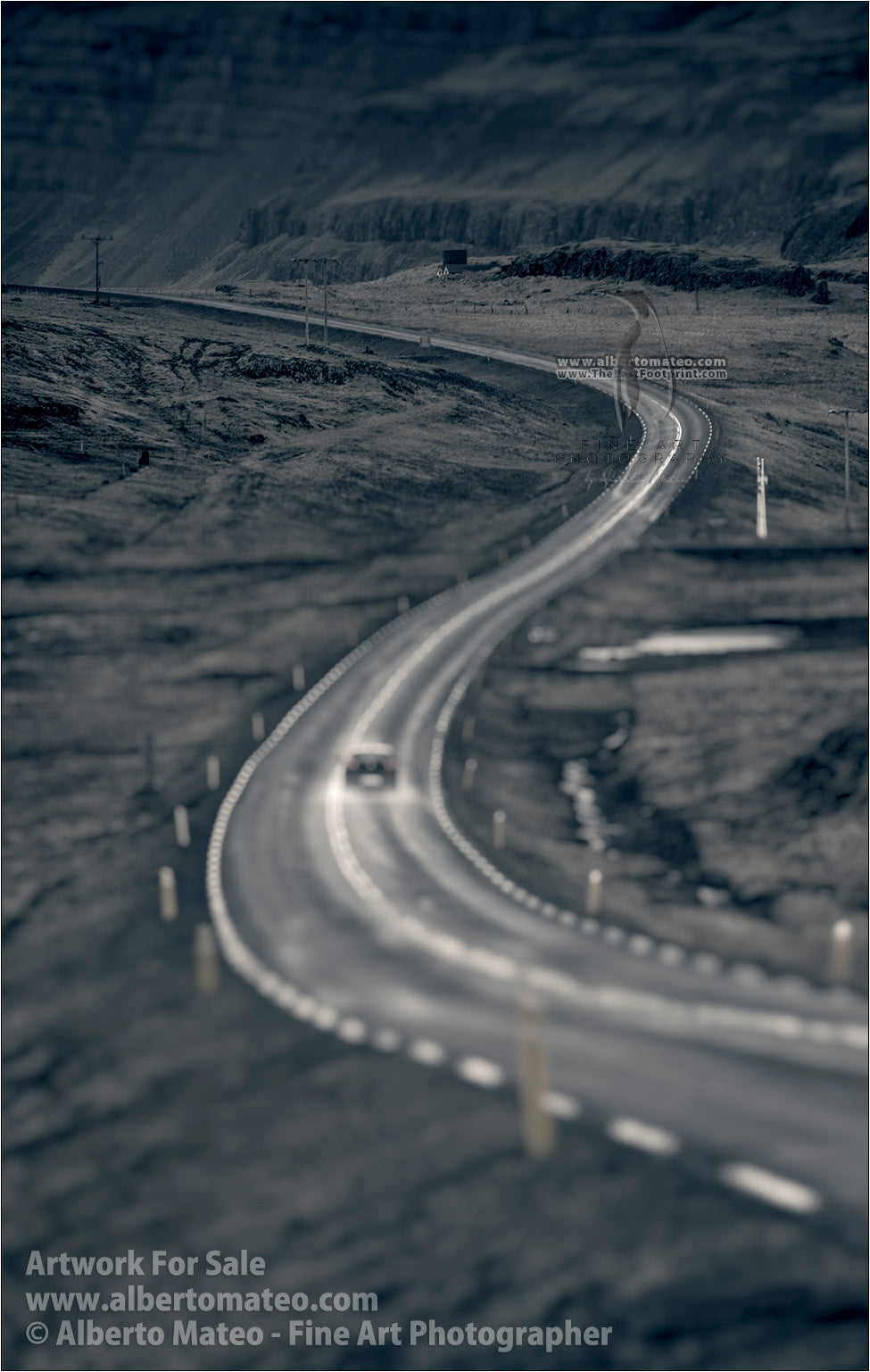 Road curve, Southern Iceland.