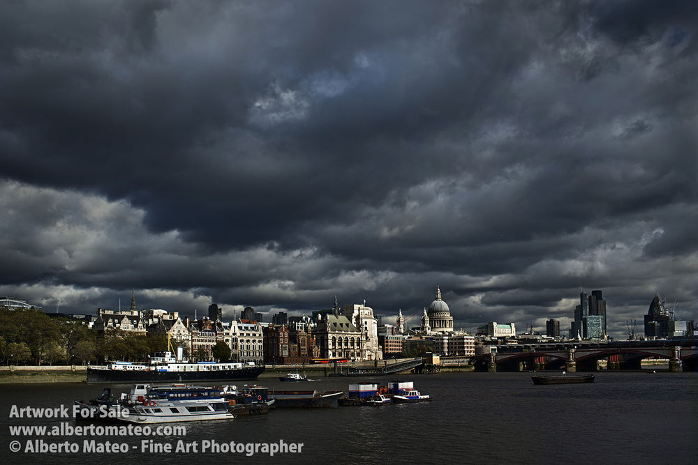 Clouds over Saint Paul Cathedral, London.