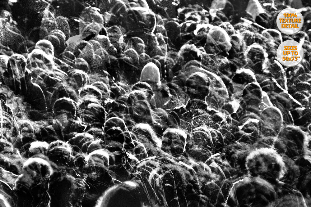Crowd on Millenium Bridge, London, United Kingdom. | 100% Print Detail.