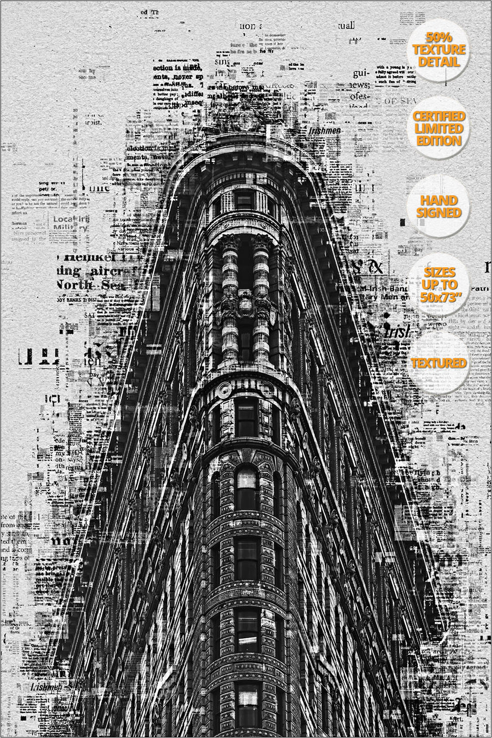 Flat Iron Building, Manhattan, New York. | 50% Magnification Detail.