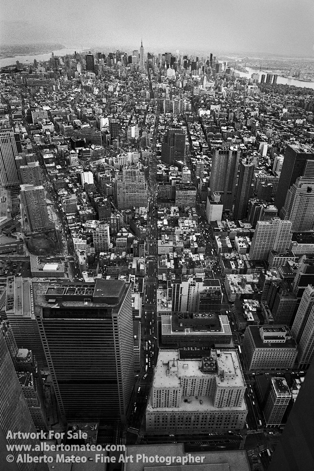 Manhattan from Twin Towers, New York. | Open Edition Fine Art Print.